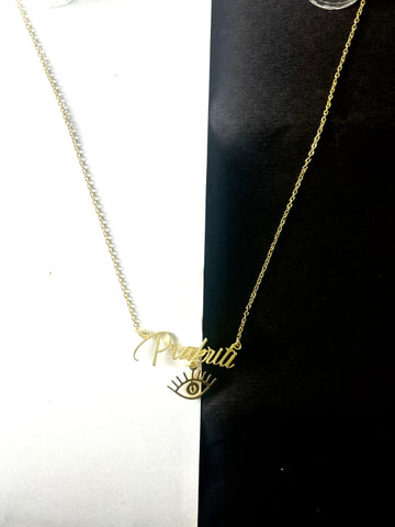 Personalised Evil Eye Necklace (Hanging)
