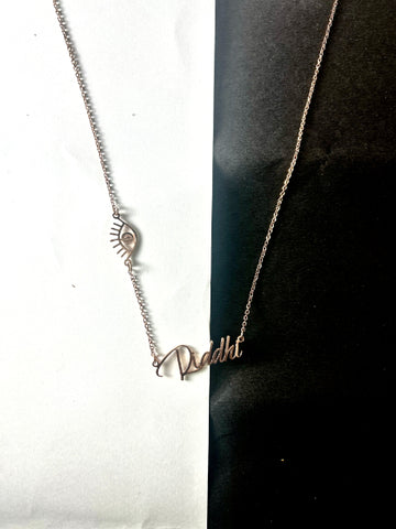 Personalised Evil Eye Necklace (Side)