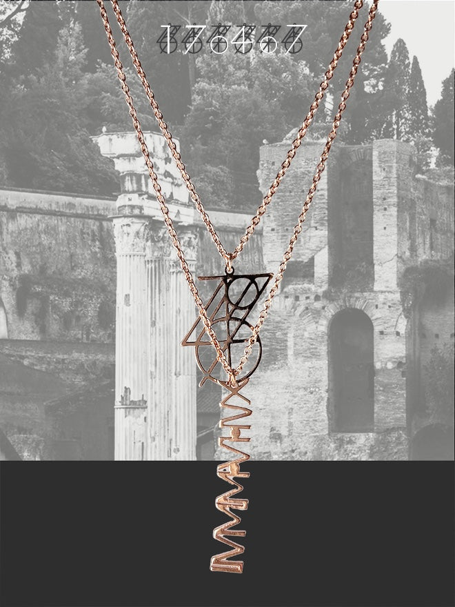 Double-layered Date necklace with Monogram | Women's
