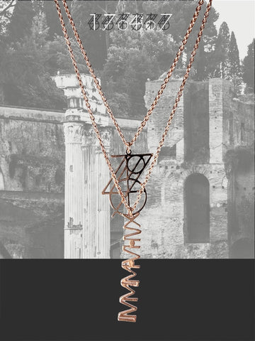 Double-layered Date necklace with Monogram | Women's