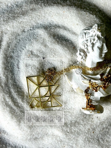 Couple Monogram necklace with hearts | Unisex
