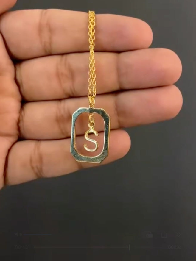 Minimal Letter Pendant | Unisex